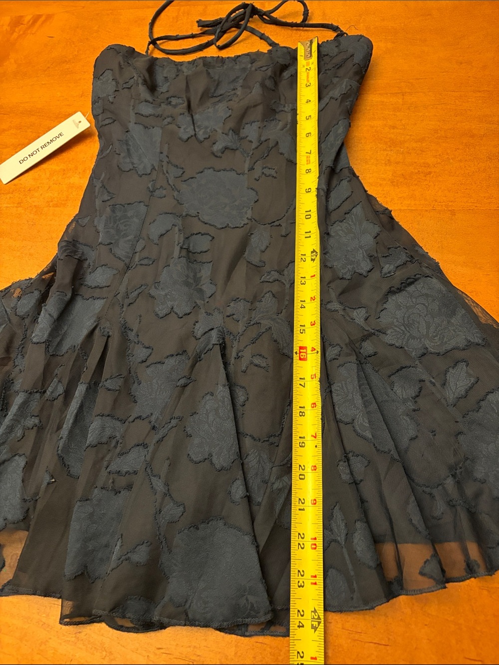 Princess Polly Delamere Navy Burn Out Floral Lace Mini halter dress - Picture 3 of 14
